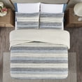 thumbnail image 3 of Better Homes & Gardens 7 Piece Woven Stripe Bed in a Bag Comforter Set with Sheets, King, 3 of 10