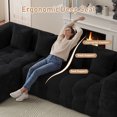 thumbnail image 5 of Wiilayok 120" Boneless Oversized Cloud Couch, Left Facing L-Shaped Chenille Sectional Sofa with Chaise Lounge, Deep Seat Upholstered Living Room Sofa with 4 Pillows, No Assembly, Black, 5 of 9