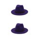 thumbnail image 2 of Qarigey Sombrero con hebilla de cinturón Otoño Invierno moda sólido ala ancha gorras cálido lana vaquero al aire libre boda iglesia Type2 NO2, 2 of 6