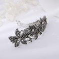 thumbnail image 4 of Clip de borde retro (plateado), clip horizontal floral para mujer, lindo clip para el cabello tridimensional en diagonal, 4 of 5