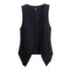thumbnail image 1 of Camisetas sin mangas de lino para mujer: chaqueta asimétrica sin mangas con botones, corte regular informal para primavera/verano/otoño, 1 of 5