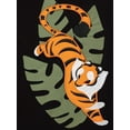 thumbnail image 5 of Short Sleeve T-Shirt with (Jumping Tiger) Applique Emboidery - Black, 5 of 11