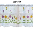 thumbnail image 2 of Injueey Cortinas cortas decorativas de encaje con estampados para cualquier pared, estilo rústico americano. Decoración del hogar Como se muestra 150*60 cm, 2 of 6