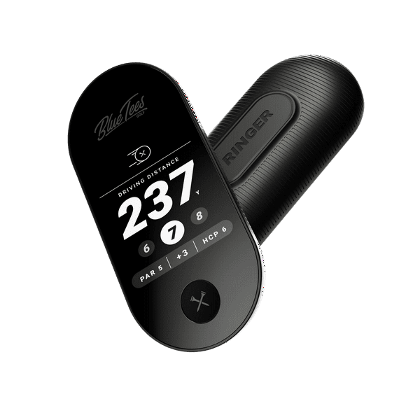 Blue Tees Golf Ringer GPS Handheld - Black