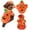 pumpkin hooded coat, variant on Dog Hallowees Costume Pets Halloweens Hoodie Pumpkin Costumes Hooded Plush Cosplay Coat,Puppy Warm Fuzzy Hoodies Autumn Winter Clothes