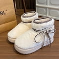 thumbnail image 7 of Viluyesy Womens Snow Boots Faux Fur Lined Platform Slip On Ankle Winter Boots Comfortable Plush for Outdoor Everyday Wear White Size 7-7.5, 7 of 7