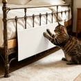 thumbnail image 5 of Wall Mounted Cat Scratching Pad, Tall Vertical Scratch Post Replacement, No Debris Non-Woven Fabric Climbing Sticker, Removable Adhesive Wall Safe, 78.74x15.75 Inches White M, 5 of 6