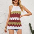 thumbnail image 1 of SMihono Hauts pour Femmes Débardeur Mode Décontractée Tricot Bloc de Couleur Col Rond Débardeurs pour Femmes Hauts d'Été pour Femmes, 1 of 8