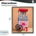 thumbnail image 4 of Stupell Industries Eclectic Retro Disco Popcorn Machine Brown Floating Frame Canvas Art, 17 x 21, by LISH Creative, 4 of 8