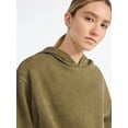 thumbnail image 4 of Scoop Women’s Mineral Washed Oversized Cropped Hoodie, Sizes XS-XXL, 4 of 5