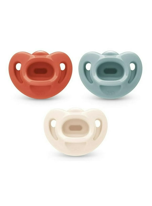 NUK Comfy Orthodontic Pacifiers, 3 Pack, 0-6M, Neutral