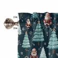 thumbnail image 5 of Christmas Santa Kitchen Curtains and Valances Set, Claus Snowflake Xmas Tree Rod Pocket Window Valance 18 Inch Window Curtain Panels for Living Room Bedroom Laundry, 27.5x24in, 3 Pieces, 5 of 7