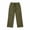 Army Green, variant on Men's Cargo Pants Hem Zipper Split Flap Pockets Straight Leg Pants Loose Casual Outdoor Travel Pant