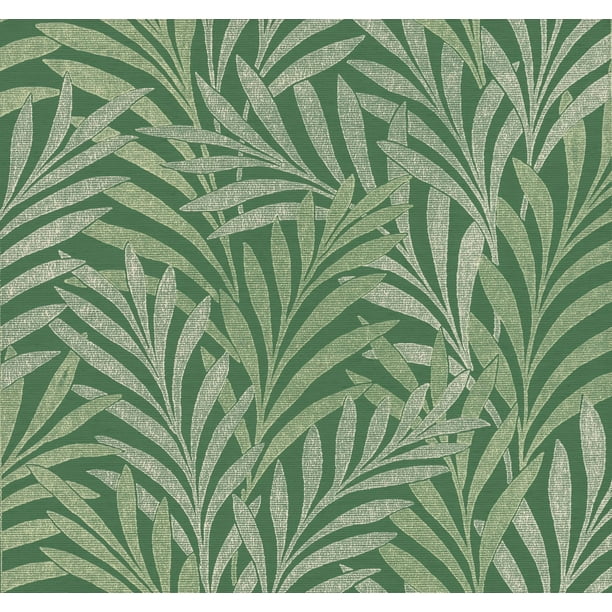 York Wallcoverings Hc7501 Tea Leaves Stripe Wallpaper Green Walmart Com Walmart Com