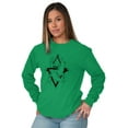 thumbnail image 3 of Triangle Dolphin Symbol Spirit Animal Long Sleeve TShirt Men Women Brisco Brands L, 3 of 6