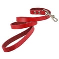 thumbnail image 2 of Dogs My Love Genuine Leather Classic Dog Leash 4 Ft Long 9 Sizes (Large (Width: 16mm - 5/8"), Red), 2 of 2