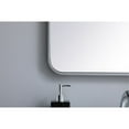 thumbnail image 4 of Soft corner metal rectangular mirror 22x36 inch in Silver, 4 of 9