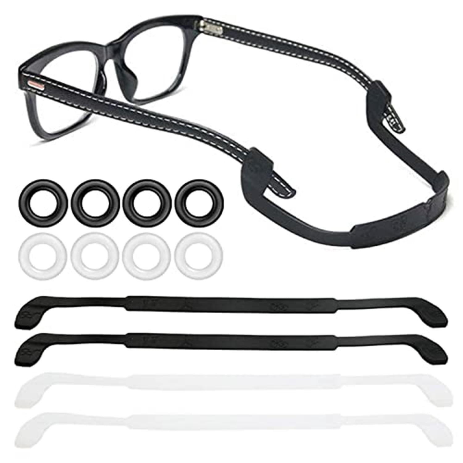 Sangles Lunettes AIEX En Silicone - Anti-Perte Et Réglables Pour Sport Ou Loisirs - Avec Chiffon