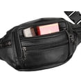 thumbnail image 4 of Retro Fanny Pack Waist Bag Multifunction Genuine Leather Hip Bum Bag Travel Pouch For Men Multiple Pockets Waterproof Ideal For Hiking Running, 4 of 5