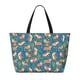 thumbnail image 2 of Fotbe Corgi with Flowers Bolsa de Viaje para Playa - Resistente al Agua, Bolsa Tote de Gran Capacidad y Ligera con 7 Bolsillos para Mujeres y Hombres, 2 of 7
