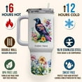 thumbnail image 4 of Custom Raven Lover Gift Tumbler 40oz – Personalized Travel Mug with Handle and Straw – Cute Animal Present for Girls Women Birdwatchers Birthday or Christmas, 4 of 6