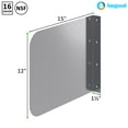 thumbnail image 3 of 15 in. x 12 in. Wall Mount Stainless Steel Splash Guard – 16-Gauge 304 Stainless Steel, 3 of 6
