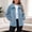 Blue plus size shacket a1, variant on Women's Fall Winter Plus Size Fleece Collared Long Sleeve Shacket Casual Jackets Solid Comfy Outwear Tops Coats Warm Basic Streetwear, Red S