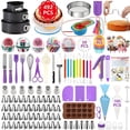 thumbnail image 6 of 492pcs Pro Cake Decorating Set - Ultimate Cake Decorating Set With Cake Turntable, Reusable Piping Bags For Effortless Baking Artistry - Professional Quality For Bakers & Decorators, 6 of 12