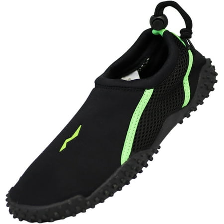 

NORTY Big Boys Water Shoes Child Male Lake Aqua Socks Black Lime 8 Big Kid