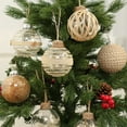 thumbnail image 5 of 1 box of 6 decorative 8CMPET transparent plant Christmas ball set Christmas decorations, 5 of 5