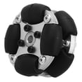thumbnail image 1 of Rueda omni de 38 mm, robot omni direccional plateado negro 8 rodillos doble doBle Firma de 360 Grados para automóviles robot Pequeños para Juguetes Pequeños, 1 of 7