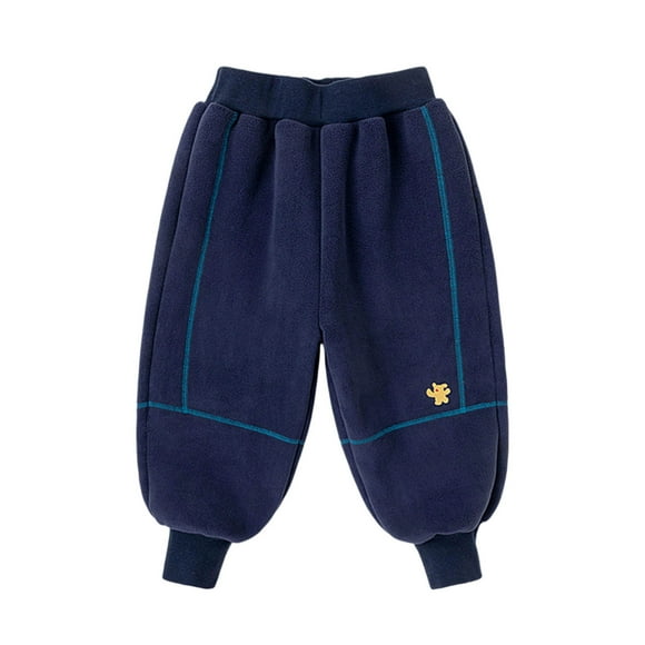 Pantalon d'Hiver pour Filles Épaissi à Double Pantalon de Survêtement pour Enfants Pantalon Chaud et Confortable Loisirs et Jeu Filles 16 Pantalon Survêtement Grande Taille Softball Grande Danse Bleu 3-4a