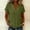 *Army Green, variant on ClodeEU Women's V Neck Peter Pan Collar Short Sleeve Top ,Solid Color Casual Blouse Army Green,Women's Plus L