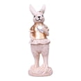 thumbnail image 4 of Estatua de conejo de Pascua, figura de conejo, escultura de animal, adorno de mesa para escritorio Flor amarilla, 4 of 9