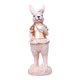 thumbnail image 4 of Miniaturas para decoración Figura de conejo de Pascua Arte de resina Artículo de casa de muñecas de conejo Flor amarilla, 4 of 9