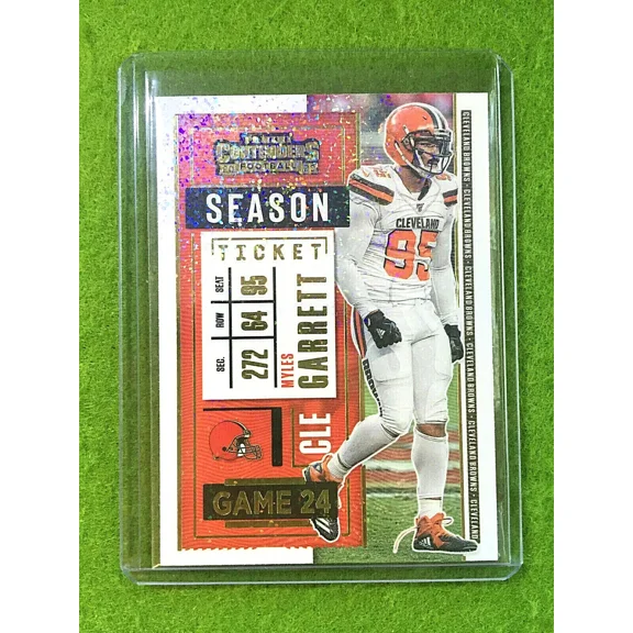 MYLES GARRETT STARDUST PRIZM WHITE SPARKLE /20 SSP CARD BROWNS 2020 Contenders