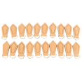 thumbnail image 2 of 20pcs Rhombus Genuine Leather Zipper Pull Handcraft Zipper Tags Zipper Head Replacement for Handbags Suitcases Luggage Maize Yellow Gold D Ring, 2 of 5