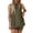 Army Green, variant on Pajamas Sets for Women Button Down Short Sleeve Tops and Ruffle Shorts 2 Piece Lounge Set, Coffee S