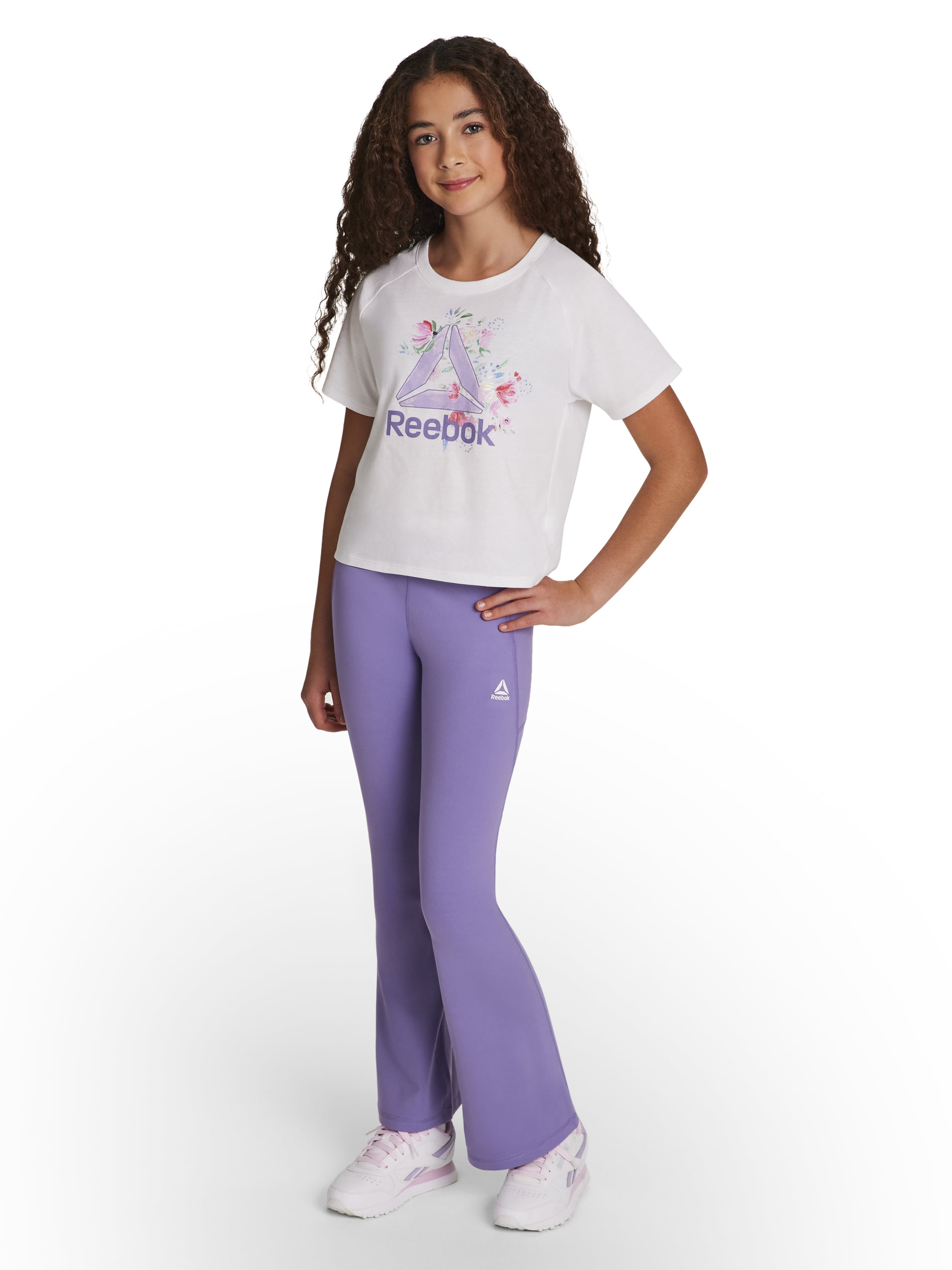 Reebok Girl's Athletic Spotlight Flare Leggings, Sizes 4-18