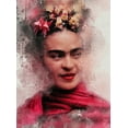 thumbnail image 4 of Stephen Chambers 25x32 Black Modern Wood Framed Wall Art Titled - Frida Kahlo Watercolor, 4 of 6