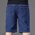 thumbnail image 6 of Hfnxid Big and Tall Jean Shorts for Men Elastic Waisted Lounge Trouser Lightweight Denim Short Pant Casual Stretch Streetwear Jean Trouser Blue XXXXL, 6 of 10