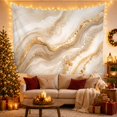thumbnail image 3 of Diagonal Marble Swirls with Bronze Gold Veins, Calming Abstract Style for Art Lovers, Modern Wall Decor Housewarming Gift, Tapestry Wall Hanging for Bedroom and Living Room, 3 of 7