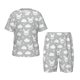 thumbnail image 1 of Balery Rabbit And Cloud Conjunto de Pijama Infantil de Manga Corta con Estampado – Ropa de Dormir de Algodón Suave-XX-Large, 1 of 6
