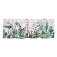 Botanical Digital Print Curtain, 137×45cm Light Filtering Short Curtain ...