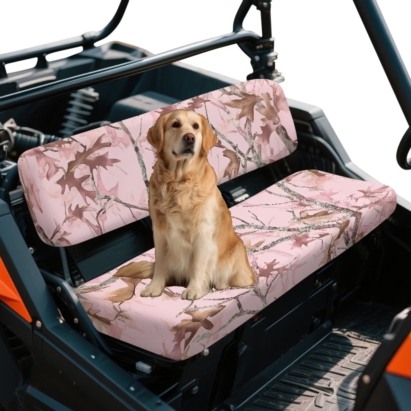 Garronmavis Pink Hunting Camo Forest UTV Seat Covers Anti-Scratch Easy to Clean Covers for Mule Seat Accessories Parts Compatible with Kawasaki Mule 4010 4x4 Hardwoods Green HD 2009