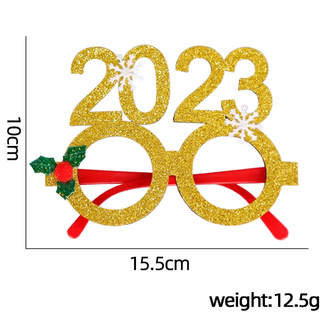 2024 gafas de Navidad Santa Claus gafas de árbol de Navidad accesorios para fotomatón regalos para niños decoraciones de fiesta decoración de Año Nuevo