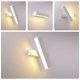 thumbnail image 2 of Lámpara de pared LED de 12 W, diseño creativo blanco, iluminación interior, lámpara de pared con rotación de casi 360 grados para dormitorio, sala de estar, oficina, pasillo (blanco) Adepaton GX-064, 2 of 4