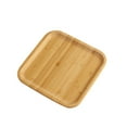 thumbnail image 1 of BUYISI Wooden Serving Tray Square Bamboo Serving Tray Kitchen Food Tableware Tray For Party Gather Serve Tray Multi Size Dust Proof, 1 of 5