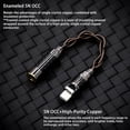 thumbnail image 5 of Adaptador USB C Headphopne Jack OCC 4 cabl Aux a USB C DAC Dongle con doble chip CX31993 MAX97220, adaptador de auricular tipo C a 3,5 mm con cable de monitor en la oreja, 5 of 5