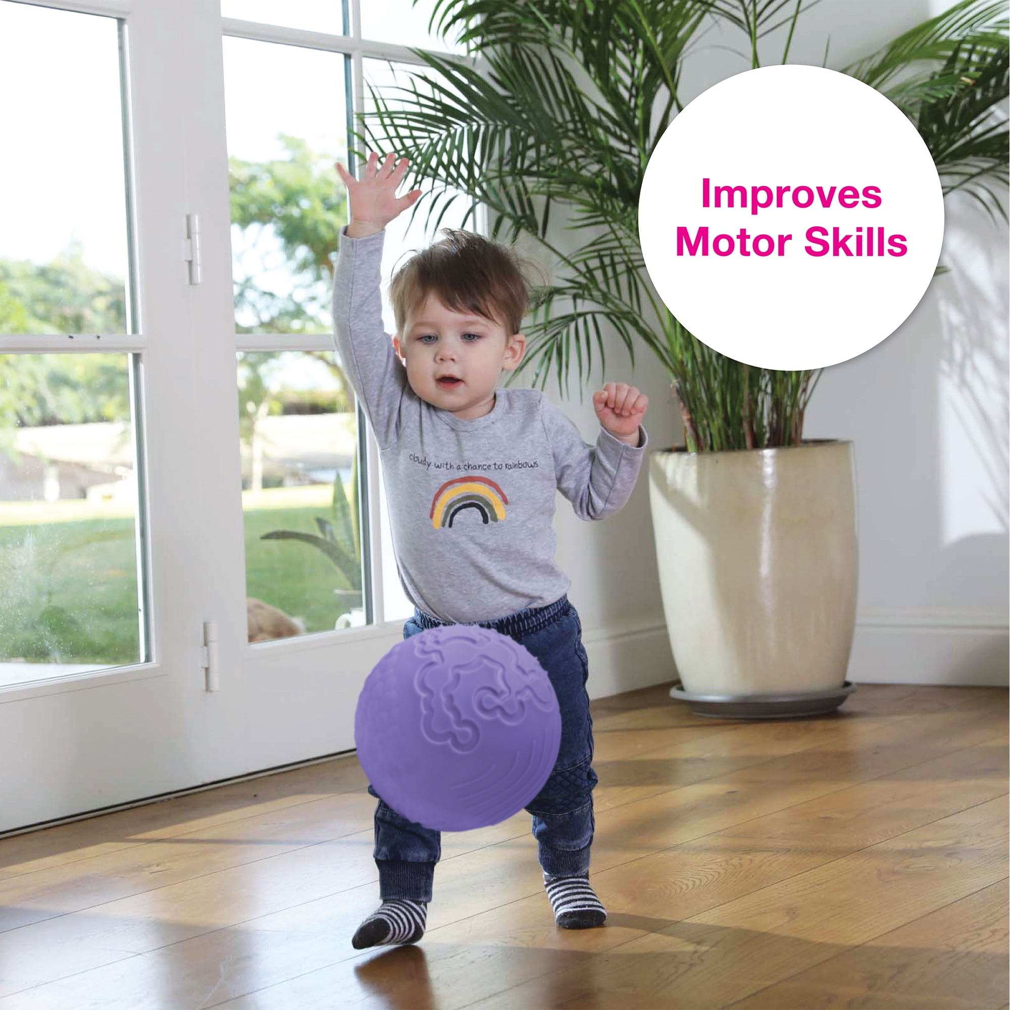 Edushape Texture-iffic Sensory Ball for Baby Purple